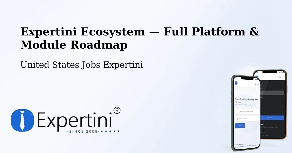 Expertini Ecosystem — Full Platform & Module Roadmap – Arvin